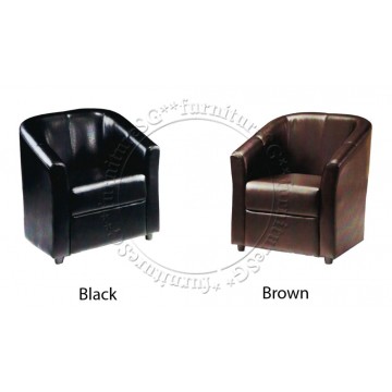 Gelsey 1 Seater Faux Leather Arm Chair